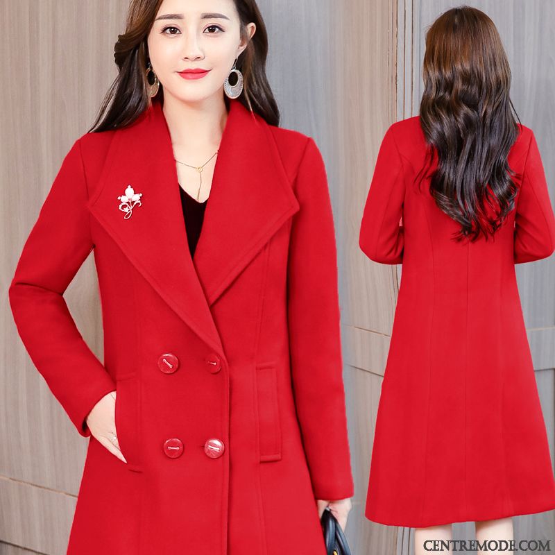 Manteau Femme Hiver Court, Acheter Un Manteau Mode Blé Blanc