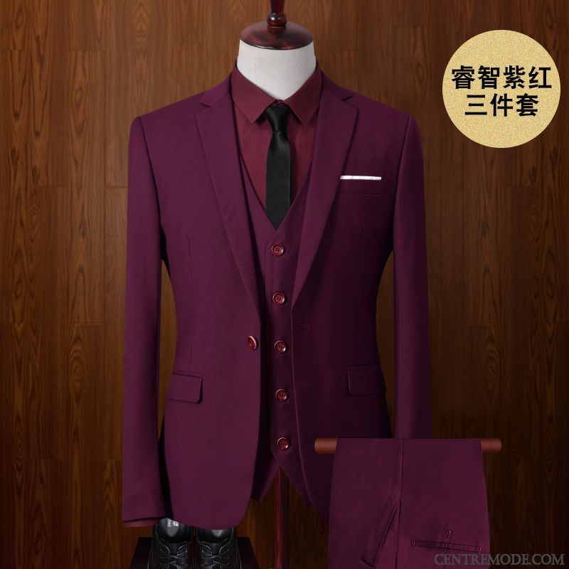 Manteau Homme Costume Pas Cher Soldes, Costume Homme Marron Cyan Bleu Royal