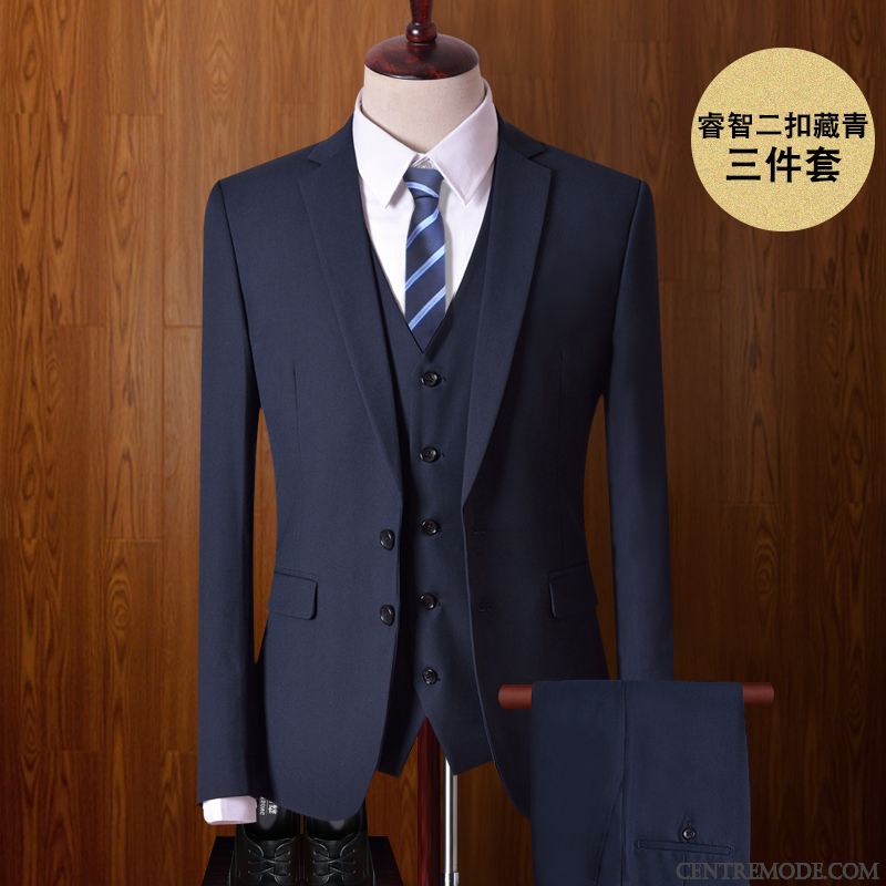 Manteau Homme Costume Pas Cher Soldes, Costume Homme Marron Cyan Bleu Royal