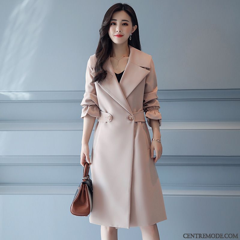 Manteau Laine Femme Hiver Écarlate Rose, Manteau Femme Solde Hiver