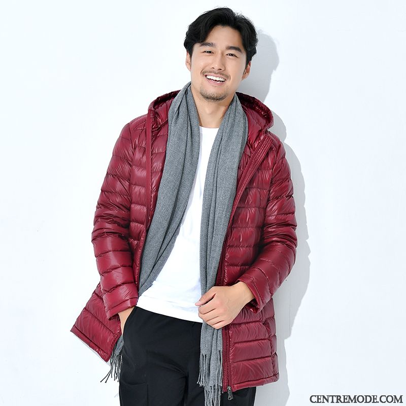 Manteau Laine Homme Pas Cher, Doudoune Homme En Duvet Pérou Vin Rouge