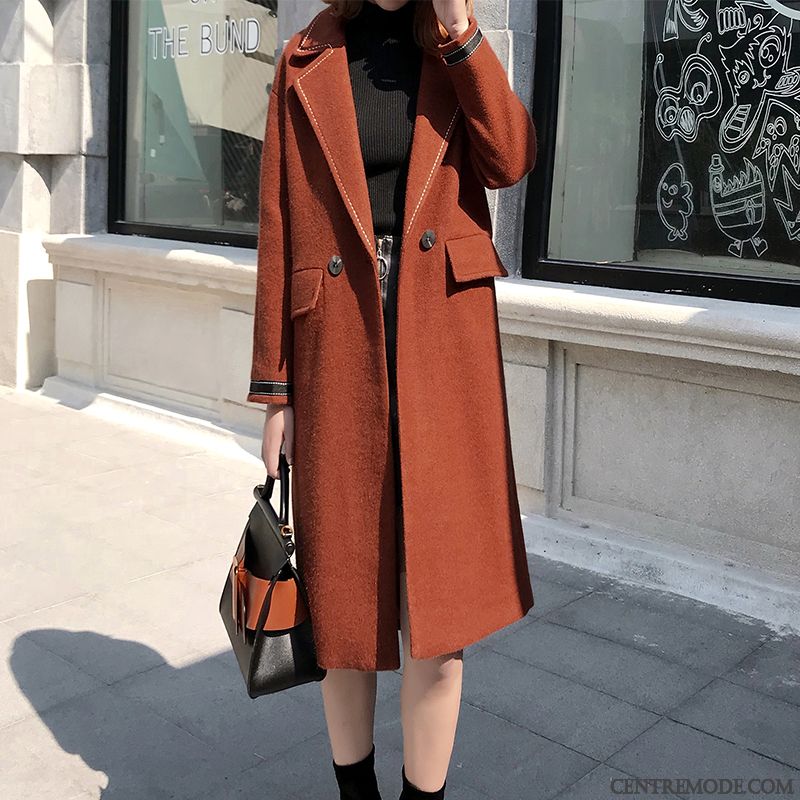 Manteau Laine Noir Femme Pas Cher Soldes, Trench En Laine Femme Steelblue Jaune
