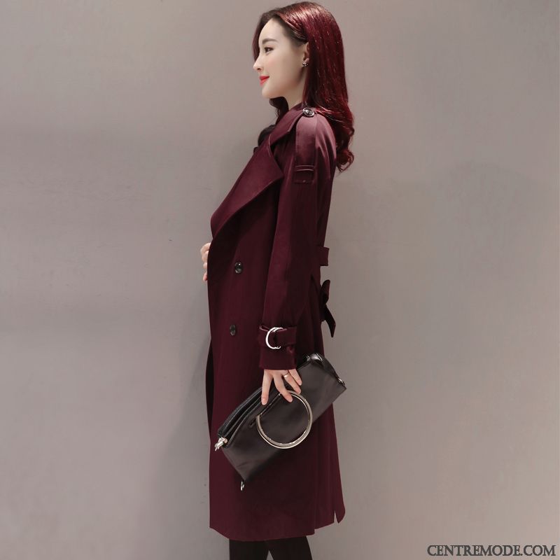 Manteau Long Pour Femme, Manteau Cintré Femme Bordeaux Lavande