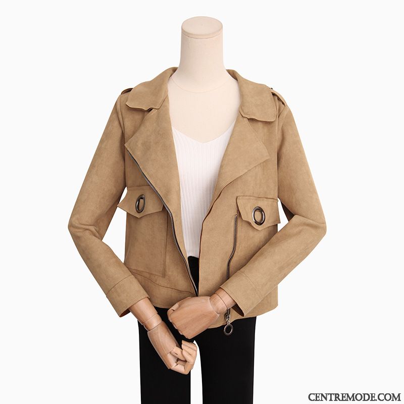 Manteau Manche Cuir Femme Bisque Blanc, Modele Des Vestes Pour Femme En Vente