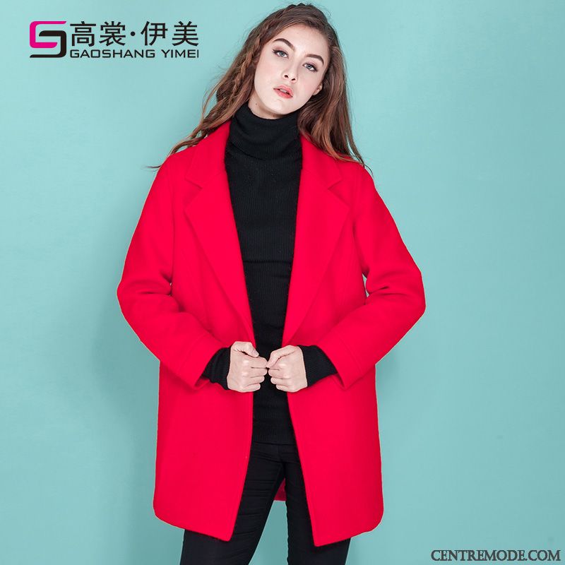 Manteau Printemps Femme Corail Beige Sable, Manteau Femme Classique Noir
