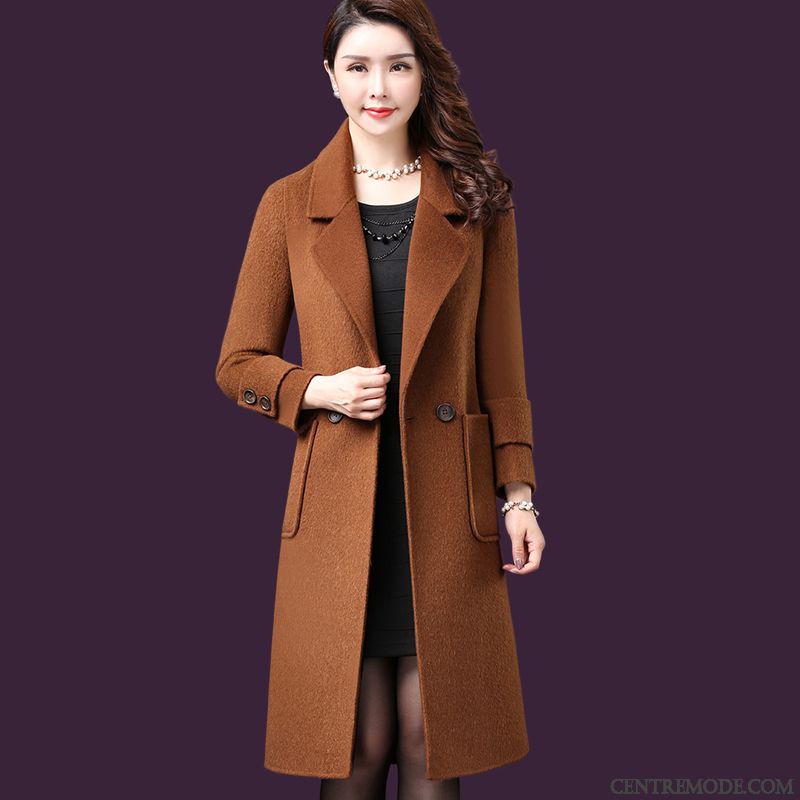 Manteau Style Trench Femme Blanc Jaune, Manteau Original Femme Pas Cher