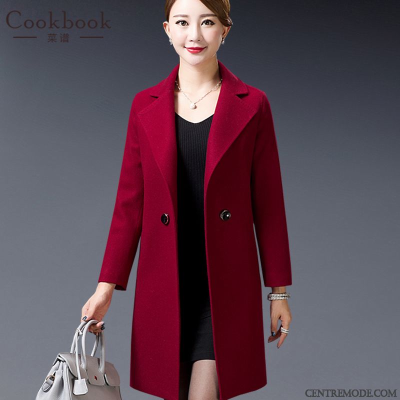 Manteaux Femme Longue Grande Taille Légère Coupe Vent L'automne Printemps Rouge