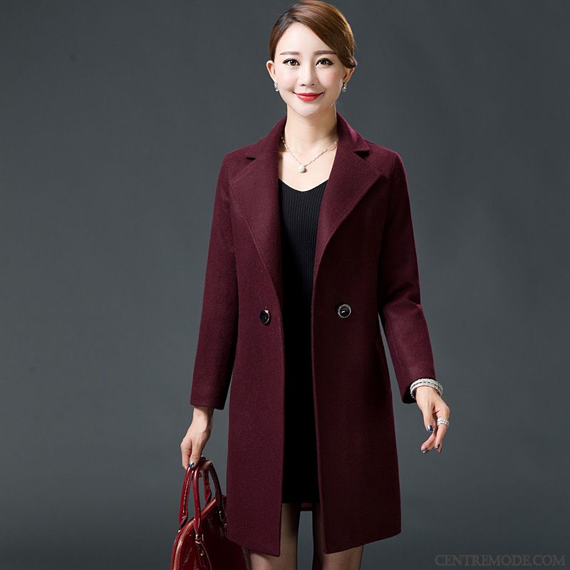 Manteaux Femme Longue Grande Taille Légère Coupe Vent L'automne Printemps Rouge