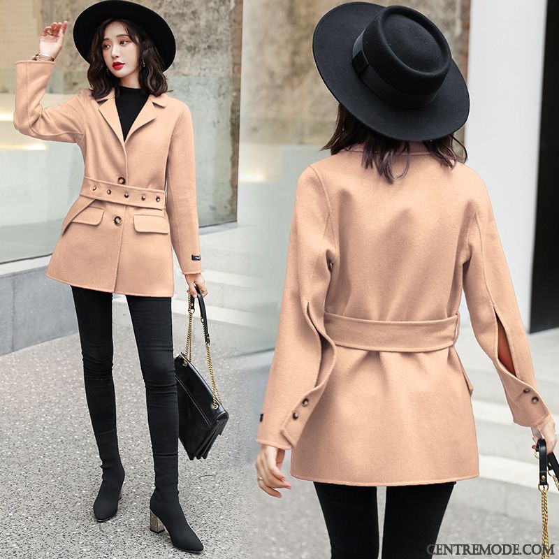 Manteaux Femme Manteau En Laine Décontractée Parka Tendance Élégant Longues Rouge