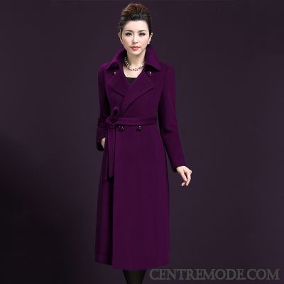 Manteaux Femme Manteau En Laine Grande Taille Manuel Parka Hiver Épaissir Rouge