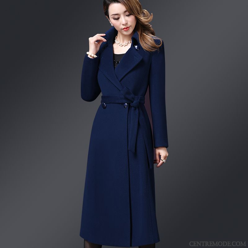 Manteaux Femme Manteau En Laine Grande Taille Manuel Parka Hiver Épaissir Rouge