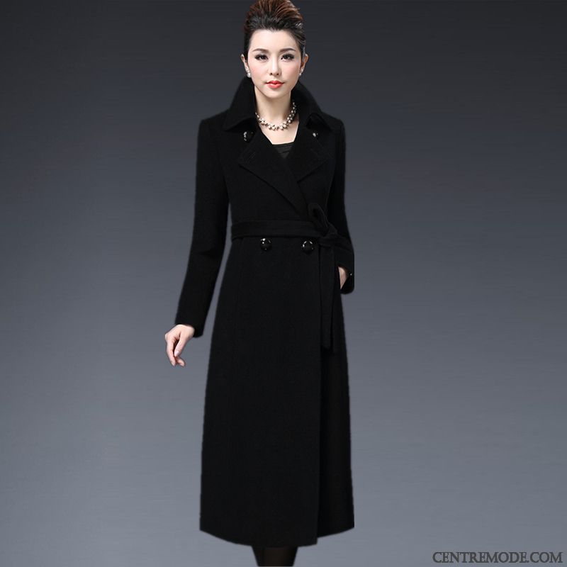 Manteaux Femme Manteau En Laine Grande Taille Manuel Parka Hiver Épaissir Rouge