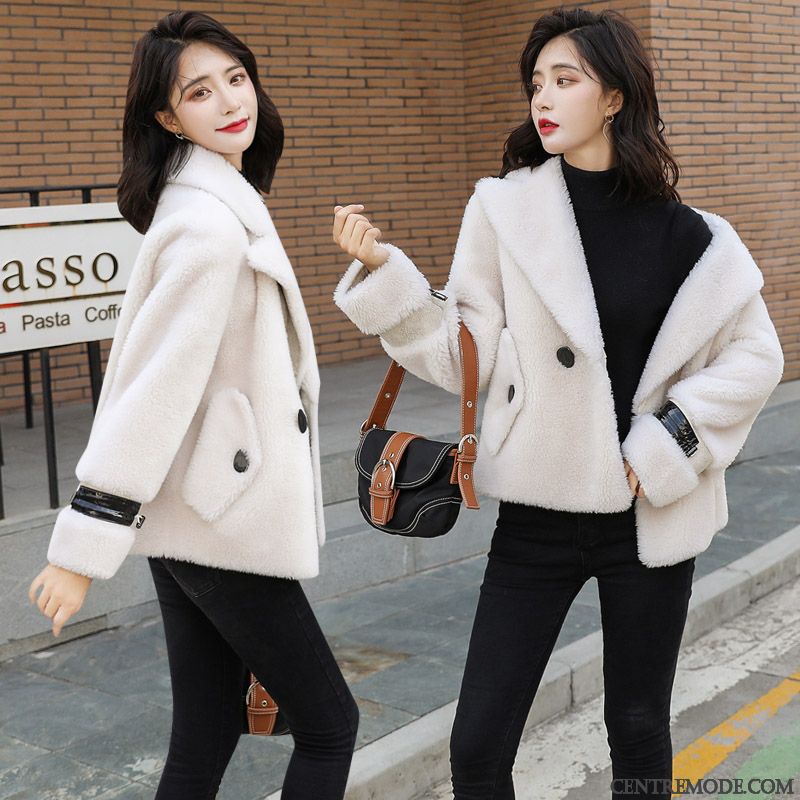 Manteaux Femme Mode Confortable Baggy Gros Manteau En Laine Personnalité