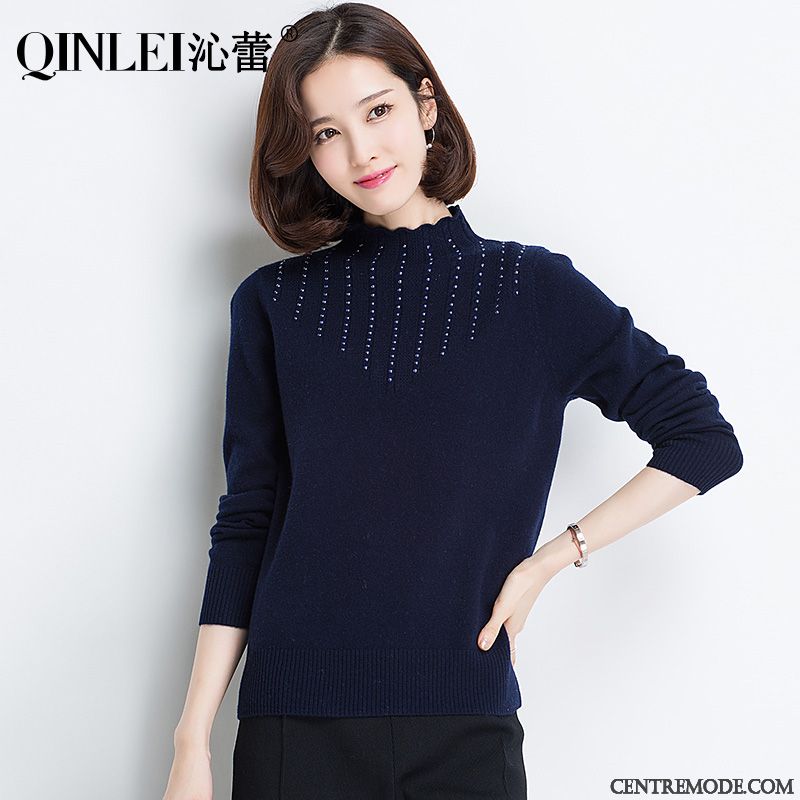 Marque De Pull Femme Vert Mousse Bleu Royal, Pull Tendance Femme En Vente