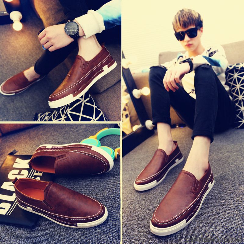 Mocassin A Talon Pas Cher, Mocassin Homme Cuir Souple Vert Émeraude Vert