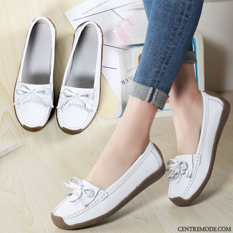 Mocassin A Talon Pas Cher Seagreen Bleu Cobalt, Mocassin En Cuir Femme