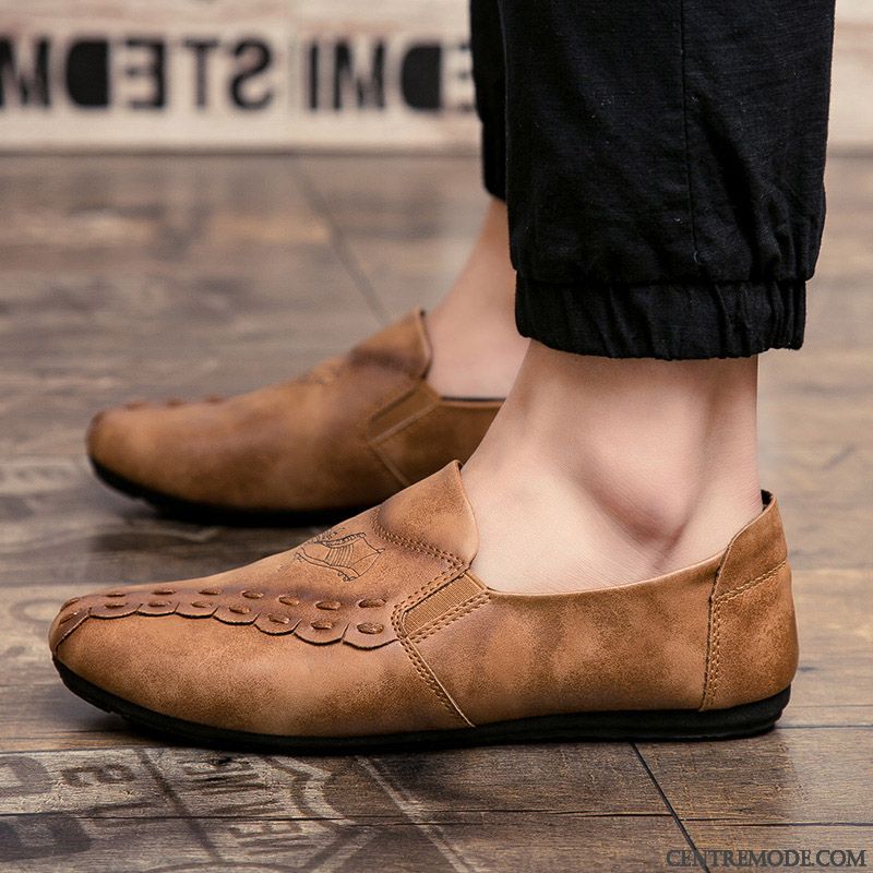Mocassin Bicolore Homme, Chaussure Blanche Homme Rose Ivoire