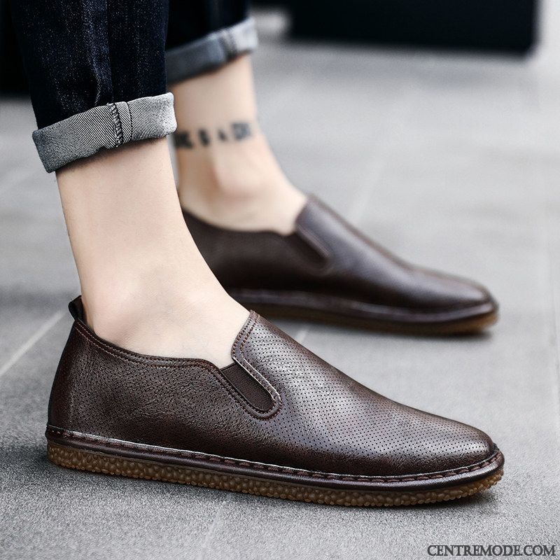 Mocassin Bicolore Homme, Mocassin Noir Vernis Homme Gris Rouge