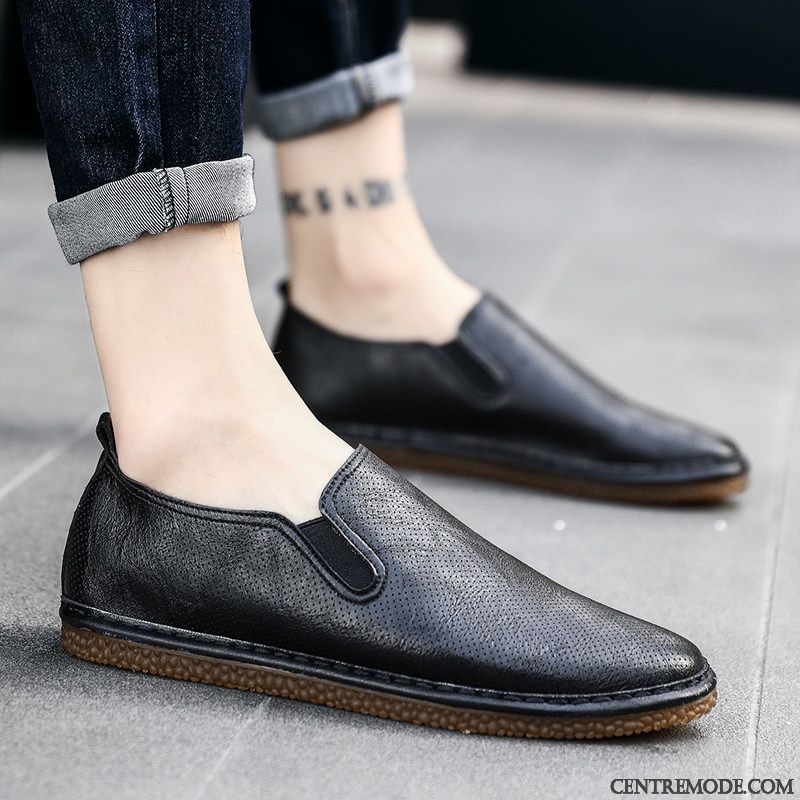 Mocassin Bicolore Homme, Mocassin Noir Vernis Homme Gris Rouge