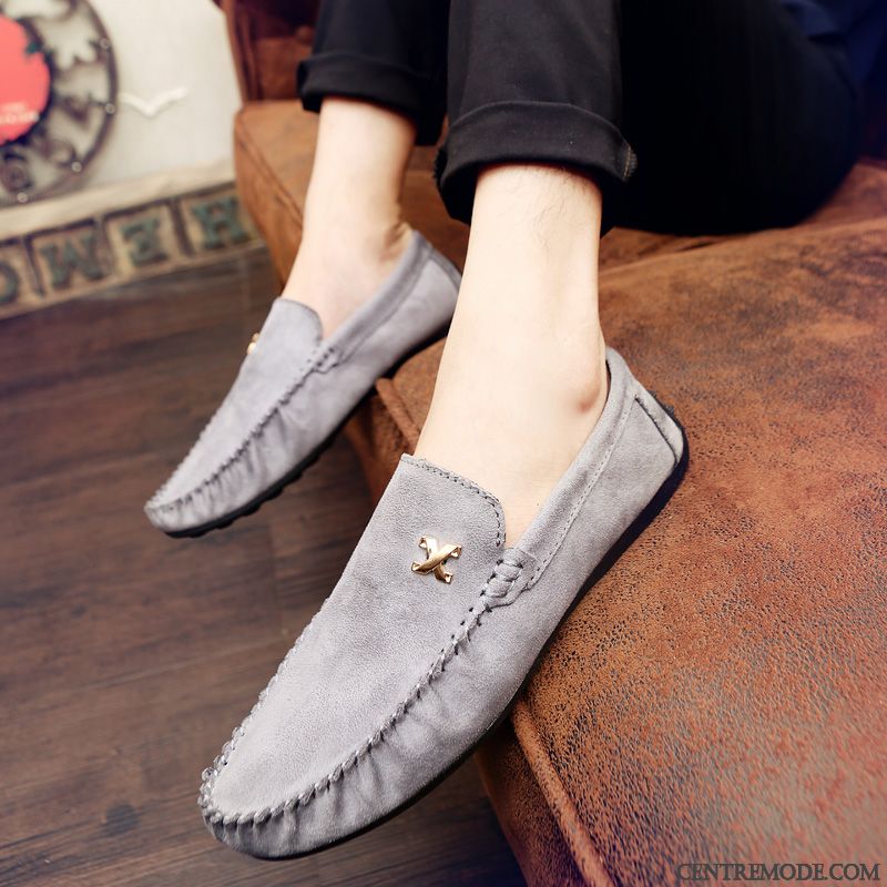 Mocassin Bleu Marine Homme, Mocassin Bleu Homme Gris Brumeux Blanc