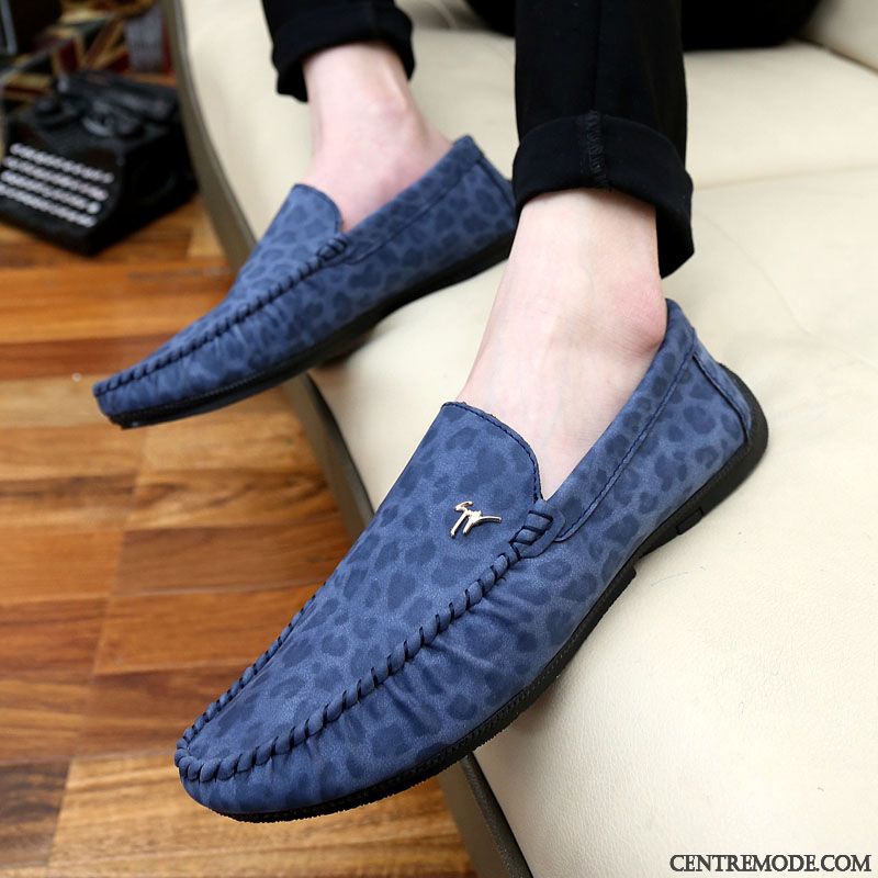 Mocassin Bleu Marine Homme, Mocassin Bleu Homme Gris Brumeux Blanc