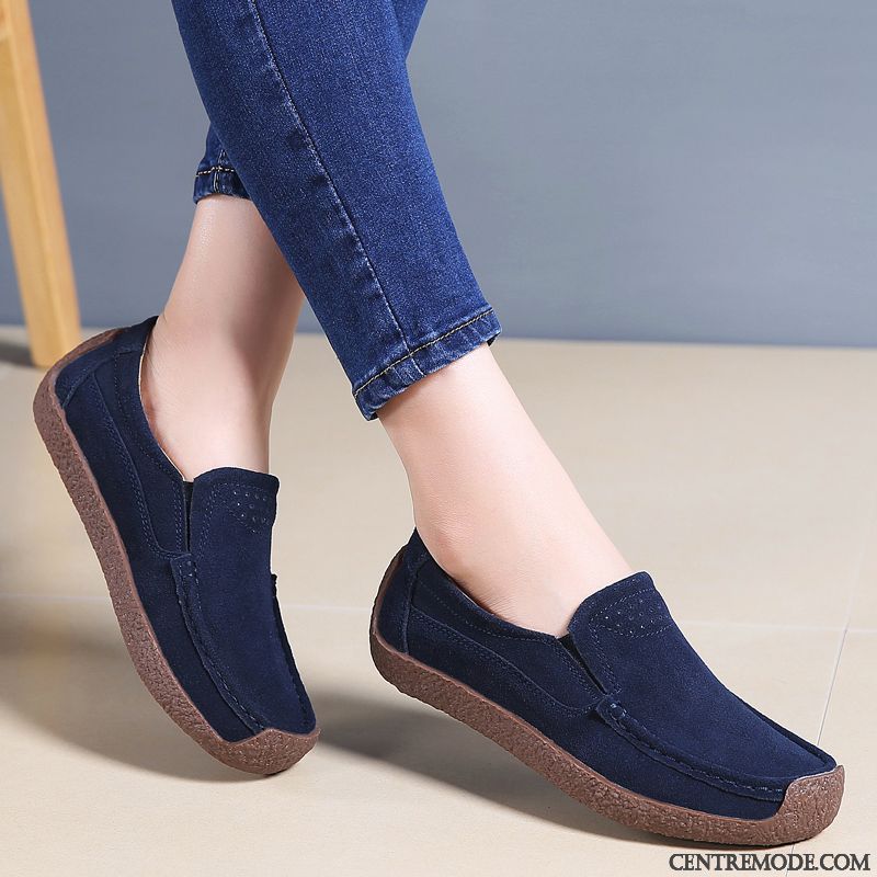 Mocassin Chaussure Femme, Chaussure Mocassin Pas Cher Violette Antique Seagreen