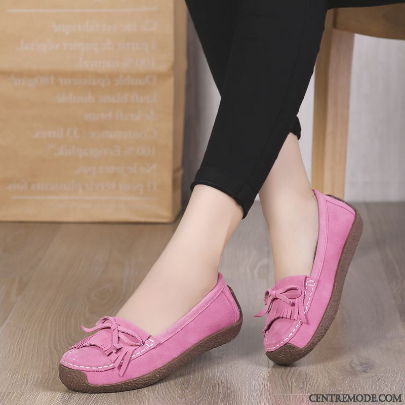 Mocassin Chaussure Femme, Chaussure Mocassin Pas Cher Violette Antique Seagreen