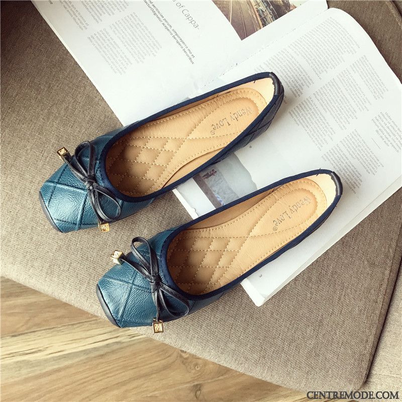 Mocassin Chaussure Femme, Mocassins À Picots Femme Marron Argent