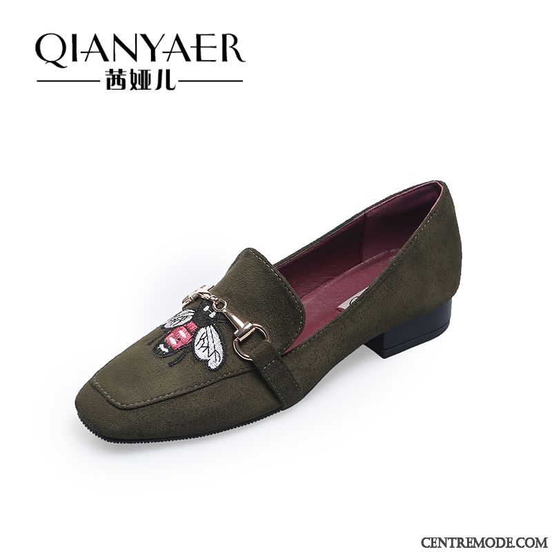 Mocassin Classique Femme, Mocassin Femme Daim Noir Pérou Neige