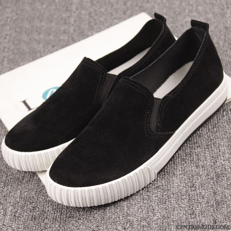 Mocassin Classique Femme Pérou Blé, Mocassin Cuir Noir Femme