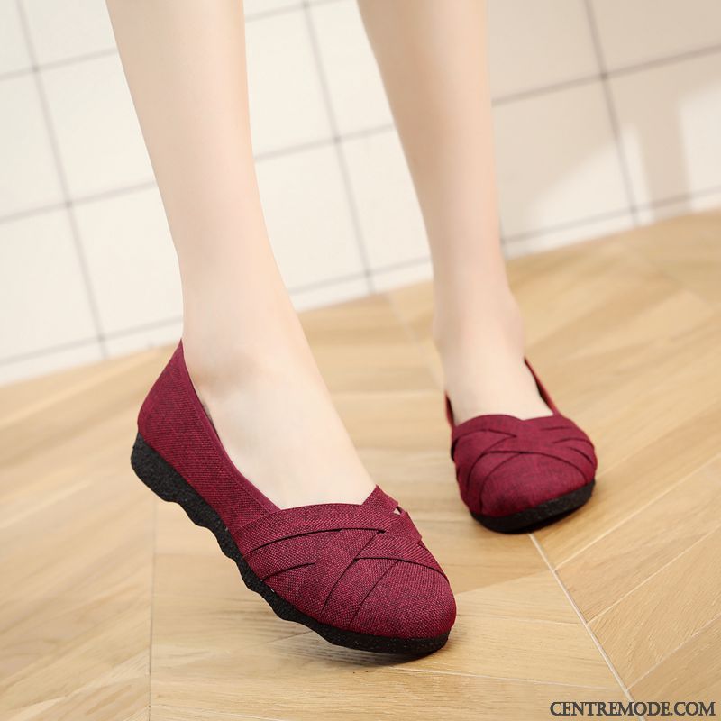 Mocassin Compensé Femme, Mocassin Femme Talon Haut Sandybrown Bleu Ciel