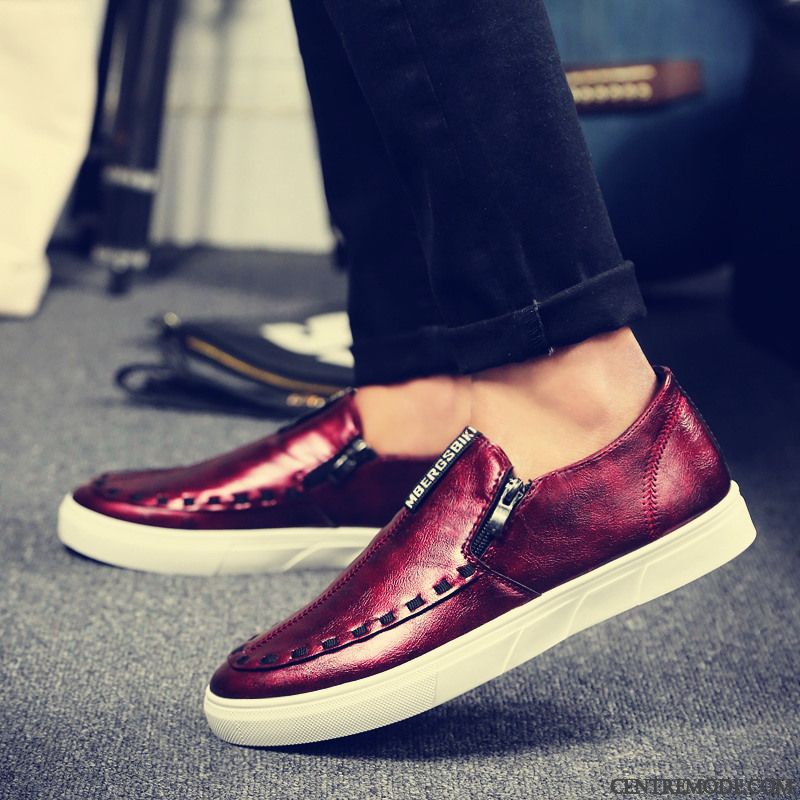 Mocassin Croco Homme Gris Fumé Blanc D'huître, Mocassin Talon Homme Pas Cher Soldes