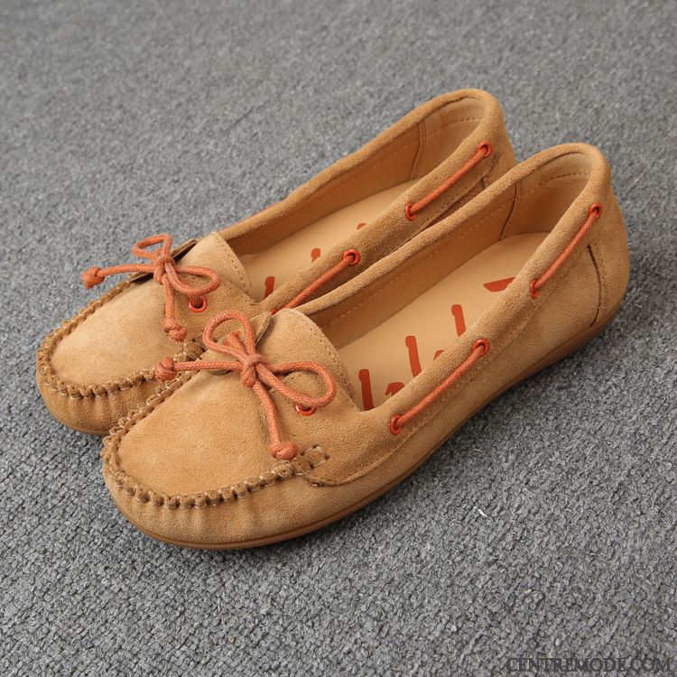 Mocassin Cuir Femme Palegoldenrod Lilas, Mocassin Cuir Femme