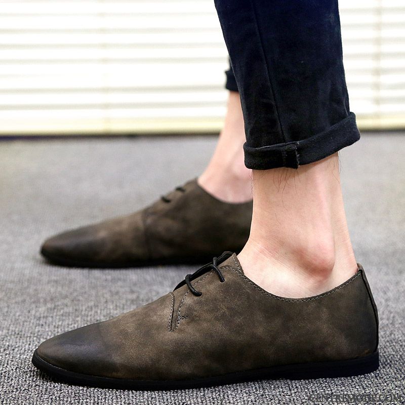 Mocassin Cuir Marron Homme Bordeaux Blanc, Mocassin Pas Cher Homme