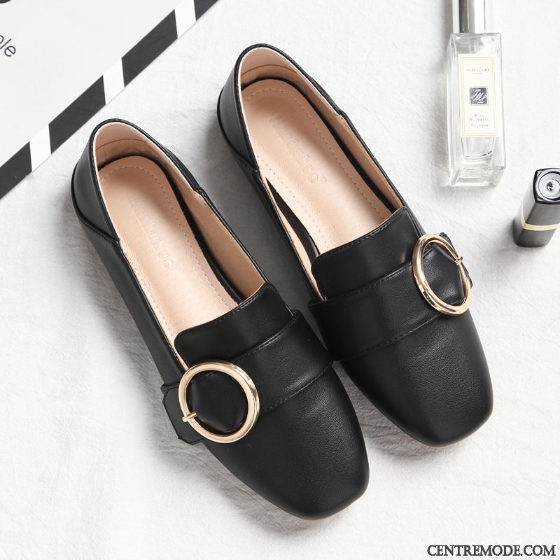 Mocassin Cuir Noir Femme Pas Cher Soldes, Mocassin Femme Talon Vert Mousse Vert D'eau
