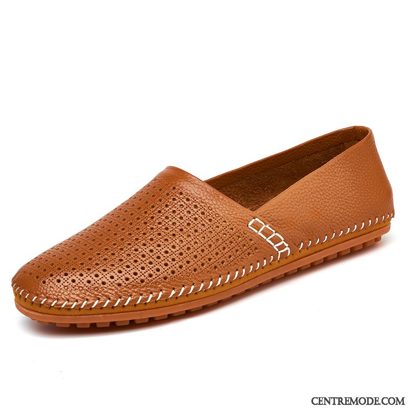 Mocassin Cuir Noir Homme Beige Jaune, Chaussure Mocassin Homme Pas Cher Soldes