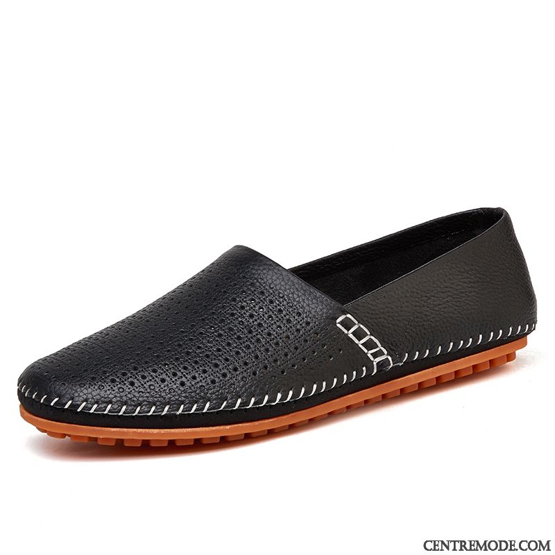 Mocassin Cuir Noir Homme Beige Jaune, Chaussure Mocassin Homme Pas Cher Soldes