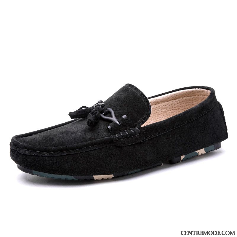 Mocassin Cuir Noir Homme Pas Cher Soldes, Chaussure Daim Homme Brun Lavande
