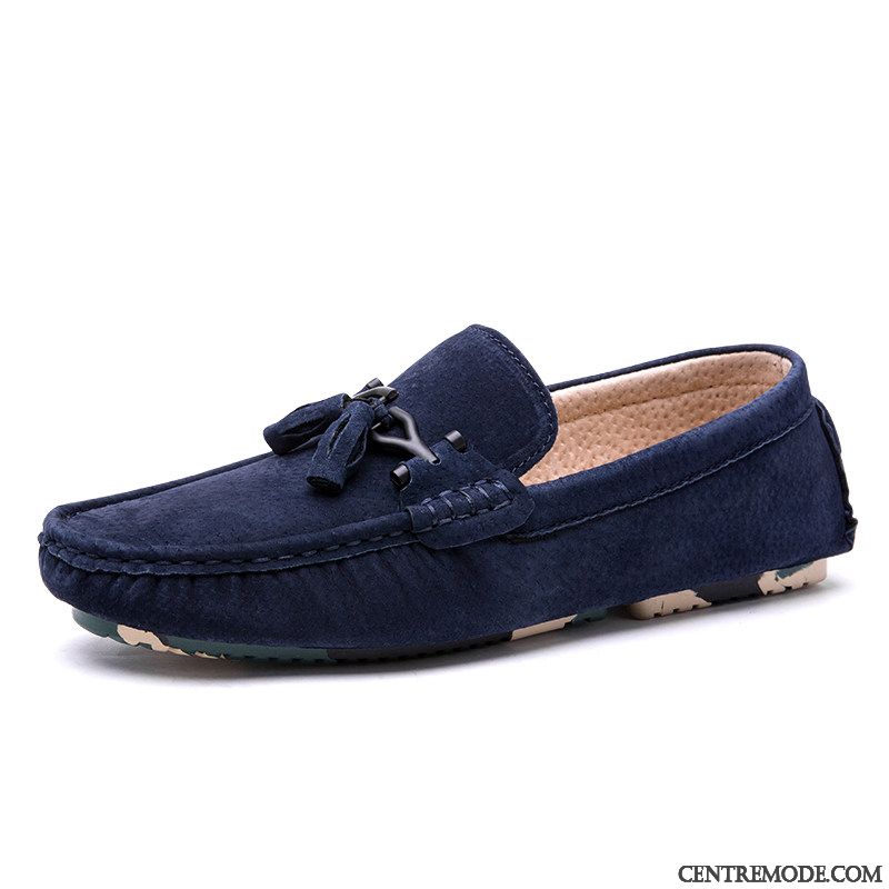 Mocassin Cuir Noir Homme Pas Cher Soldes, Chaussure Daim Homme Brun Lavande