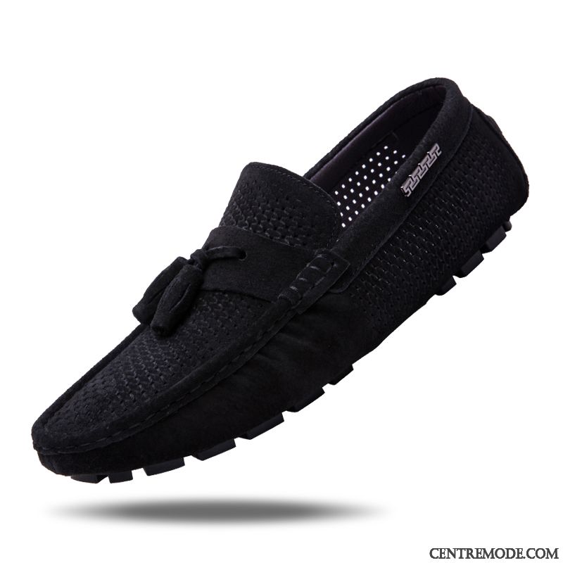 Mocassin Cuir Noir Homme Pas Cher Soldes, Chaussure Daim Homme Brun Lavande