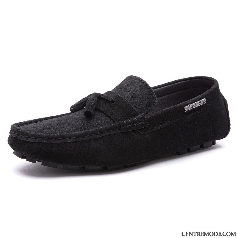 Mocassin Cuir Noir Homme Pas Cher Soldes, Chaussure Daim Homme Brun Lavande