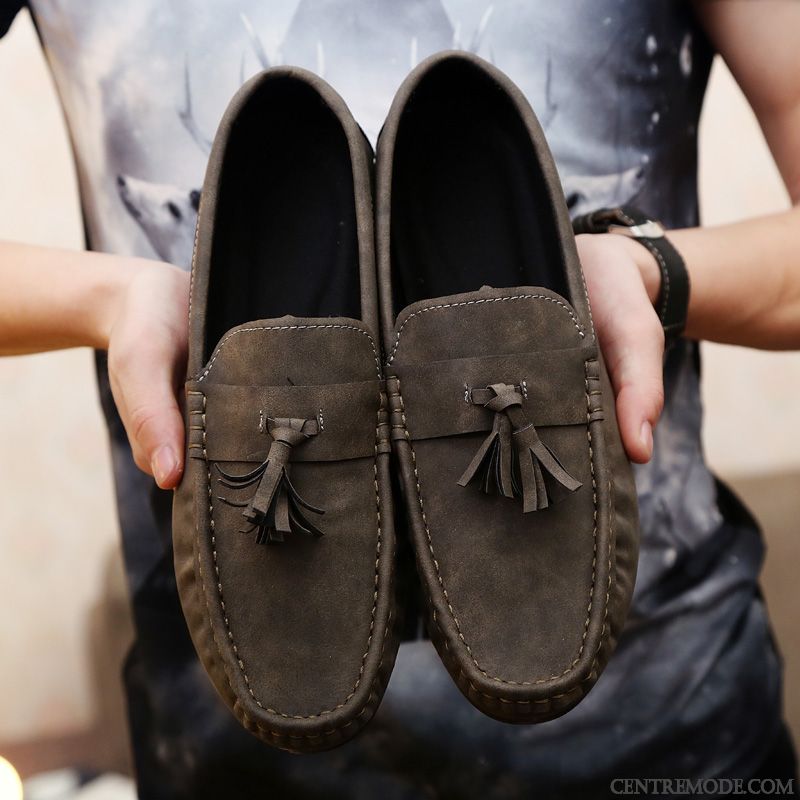 Mocassin Daim Homme Pas Cher Blanc Vert Émeraude, Mocassin Ballerine Pas Cher