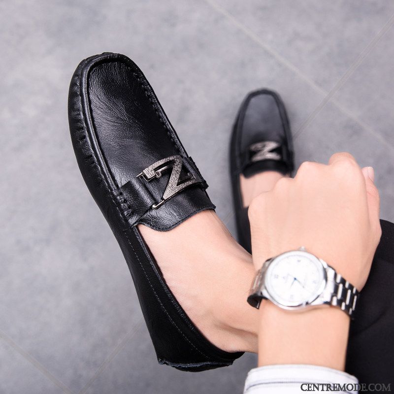 Mocassin Homme A Talon Haut Vert Pâle Sarcelle, Mocassin Mode Homme