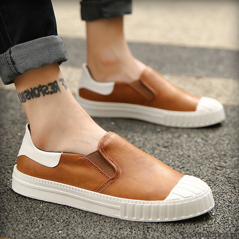 Mocassin Homme Cuir Marron, Mocassin A Lacet Homme Rose Choquant Rose