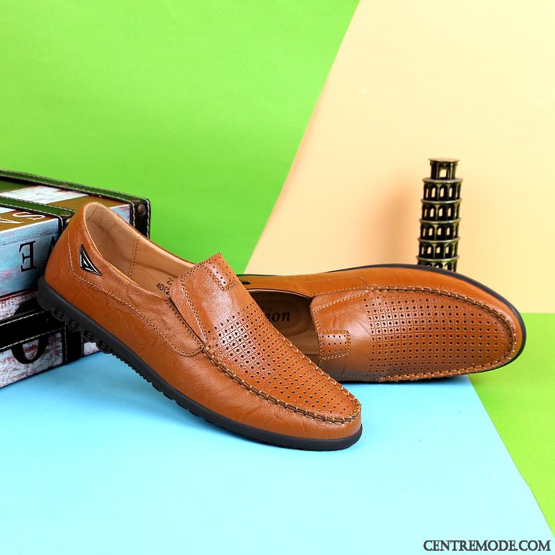 Mocassin Homme Cuir Souple Or Vert Émeraude, Chaussure Mocassin Enfant