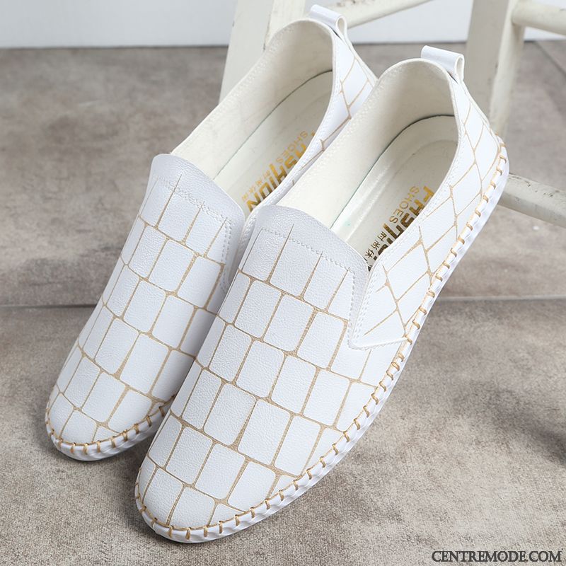 Mocassin Homme Marron Cuir Pas Cher Soldes, Ballerine Mocassin Homme Chocolat Jaune Vert