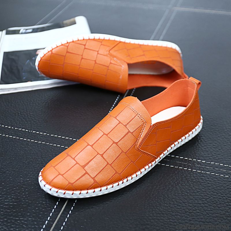 Mocassin Homme Marron Cuir Pas Cher Soldes, Ballerine Mocassin Homme Chocolat Jaune Vert