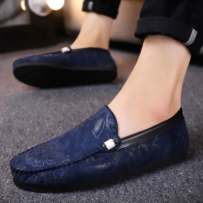 Mocassin Homme Nubuck Gris Vert, Mocassin Homme Cuir Noir Soldes