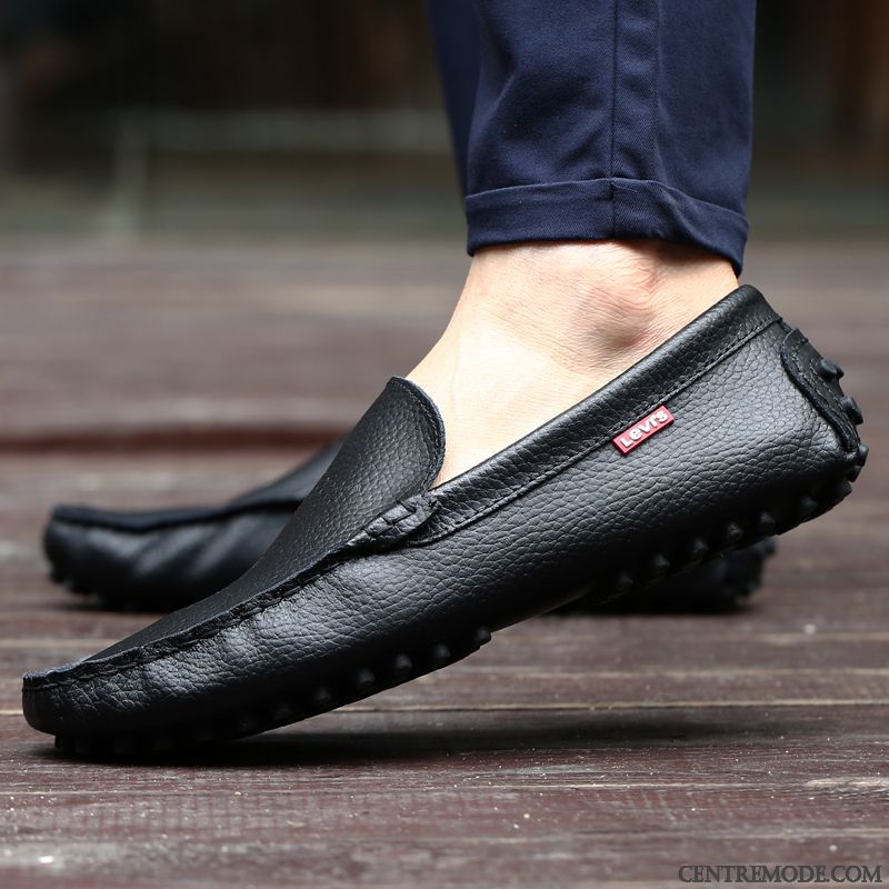 Mocassin Homme Rouge Daim Or Vert Jaunâtre, Mocassin Noir Et Blanc Homme