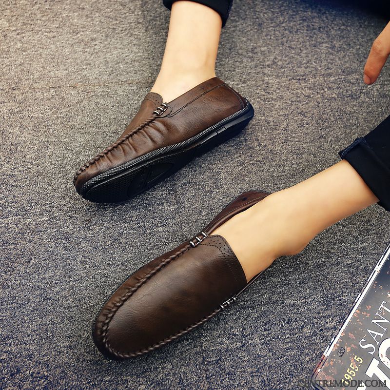 Mocassin Marron Homme Pas Cher Soldes, Mocassin Homme De Marque Steelblue Chocolat